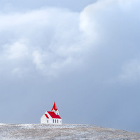 Rosemary Wilman_Red Roofed Church, Ingjaldsholl