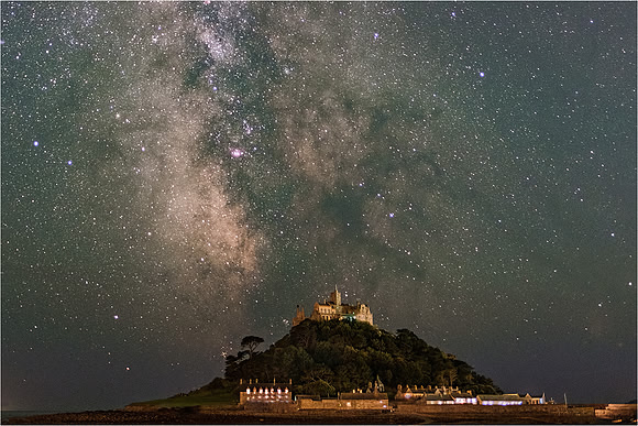 John Atherton_Milky Way and other galaxies - St Michael's Mount